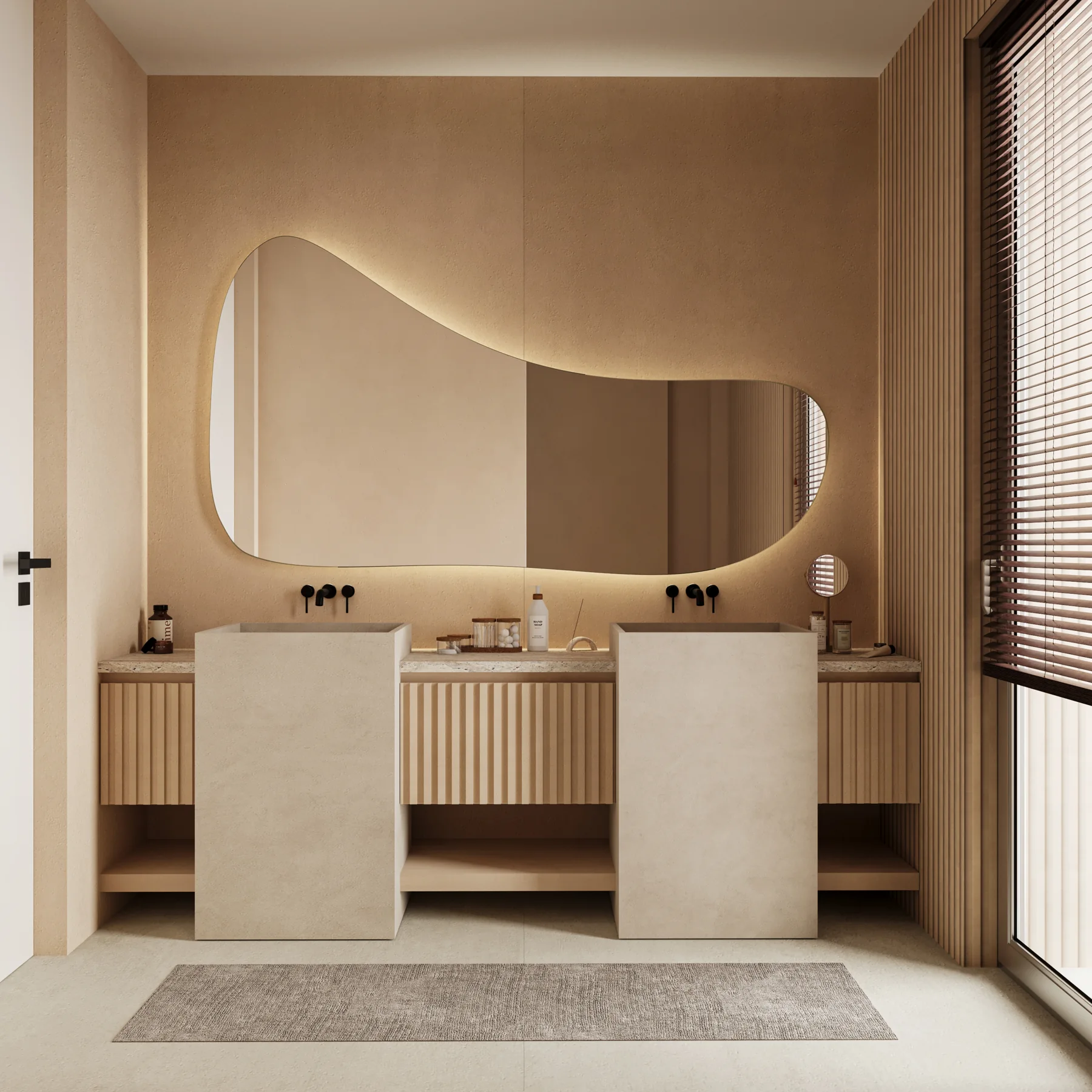 Private Residence — Girls’ Bedroom, bathroom design visualization 3