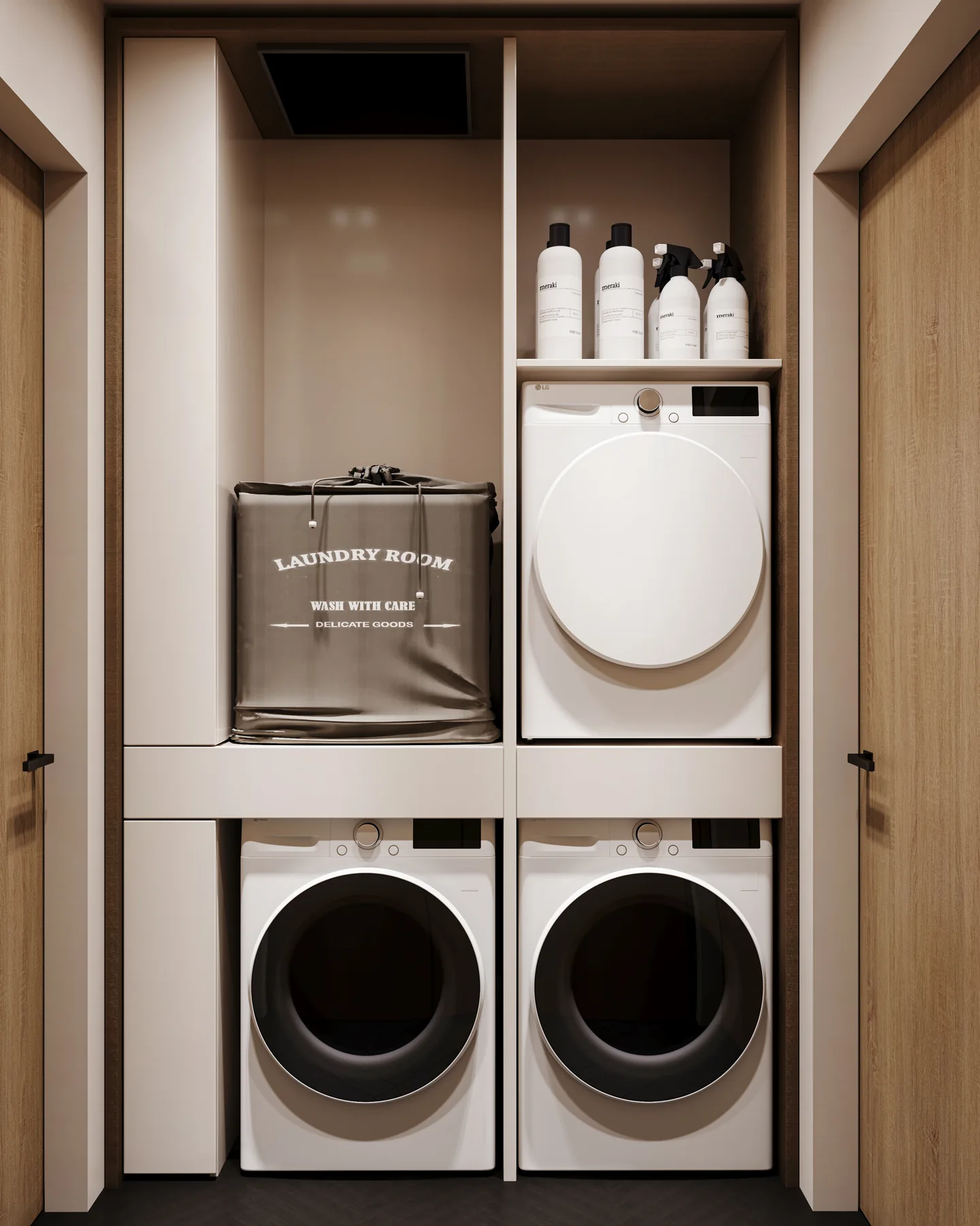 Private Residence — Laundry, laundry design visualization 3