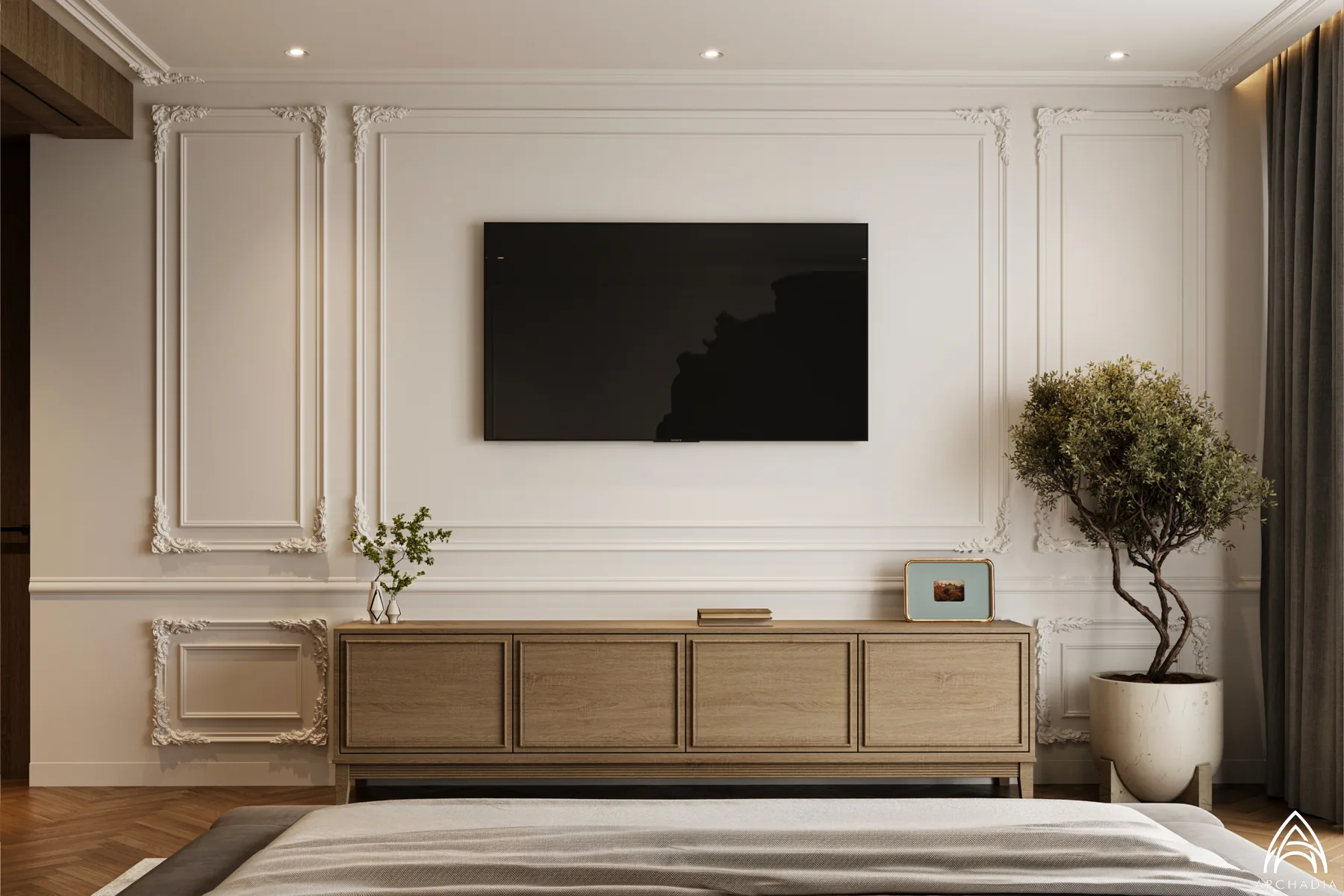 Private Residence — Primary Bedroom, bedroom design visualization 2