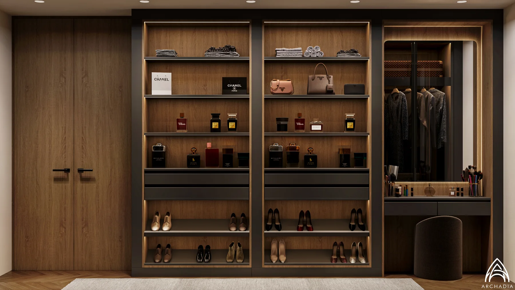 Private Residence — Primary Bedroom, dressing area design visualization 5
